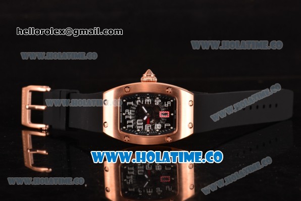 Richard Mille RM 007 Miyota 9015 Automatic Rose Gold Case with Skeleton Dial and White Arabic Numeral Markers (K) - Click Image to Close